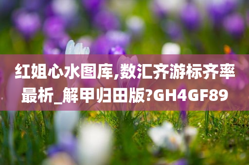 红姐心水图库,数汇齐游标齐率最析_解甲归田版?GH4GF89