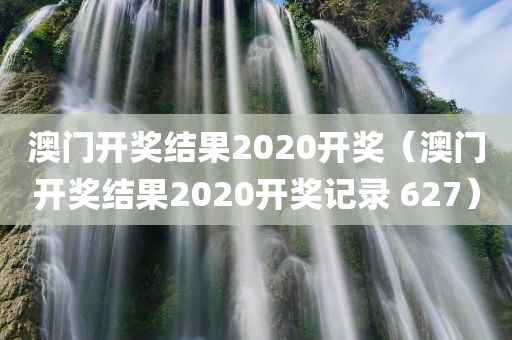 澳门开奖结果2020开奖（澳门开奖结果2020开奖记录 627）