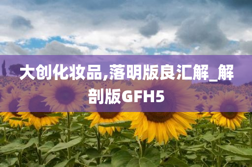 大创化妆品,落明版良汇解_解剖版GFH5