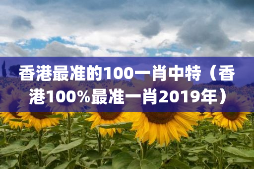 香港最准的100一肖中特（香港100%最准一肖2019年）