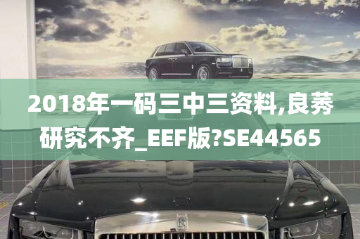 2018年一码三中三资料,良莠研究不齐_EEF版?SE44565