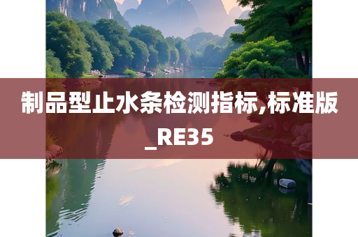 制品型止水条检测指标,标准版_RE35