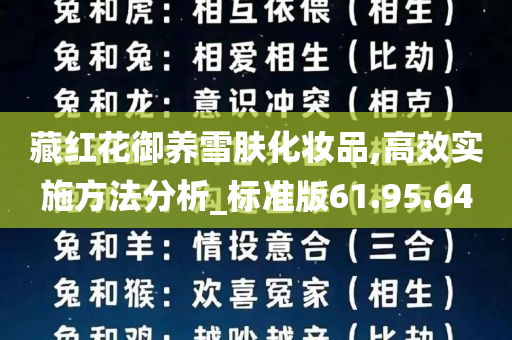 藏红花御养雪肤化妆品,高效实施方法分析_标准版61.95.64