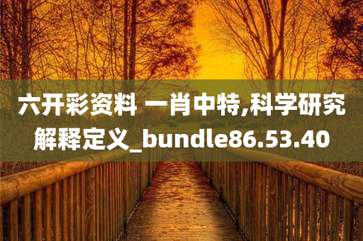 六开彩资料 一肖中特,科学研究解释定义_bundle86.53.40