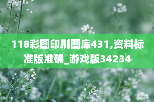 118彩图印刷图库431,资料标准版准确_游戏版34234