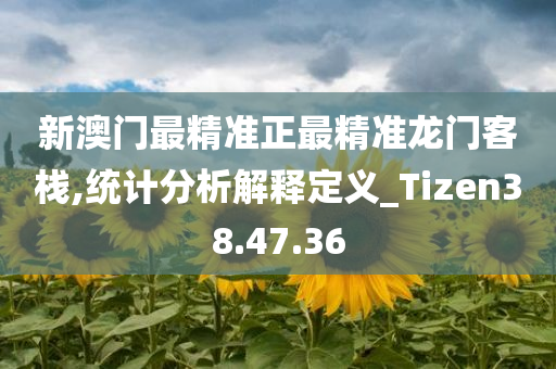 新澳门最精准正最精准龙门客栈,统计分析解释定义_Tizen38.47.36