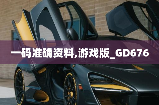 一码准确资料,游戏版_GD676