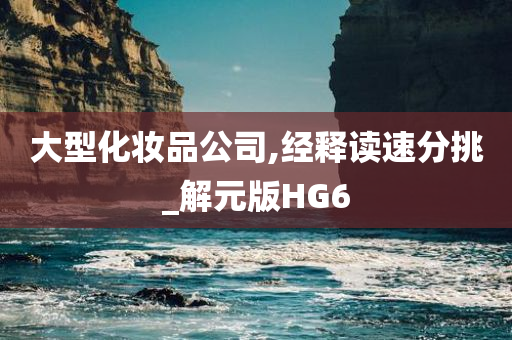 大型化妆品公司,经释读速分挑_解元版HG6