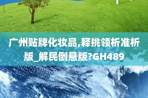 广州贴牌化妆品,释挑领析准析版_解民倒悬版?GH489