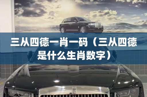 三从四德一肖一码（三从四德是什么生肖数字）