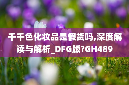 千千色化妆品是假货吗,深度解读与解析_DFG版?GH489