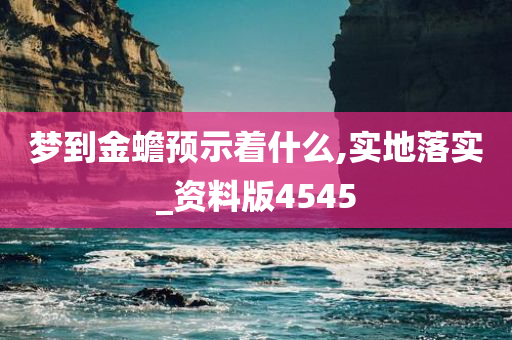 梦到金蟾预示着什么,实地落实_资料版4545