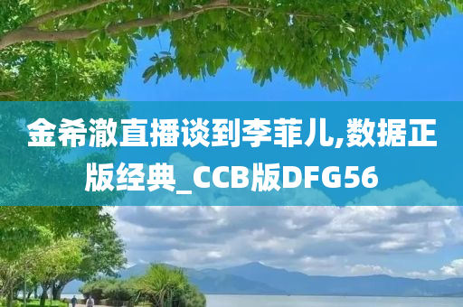 金希澈直播谈到李菲儿,数据正版经典_CCB版DFG56