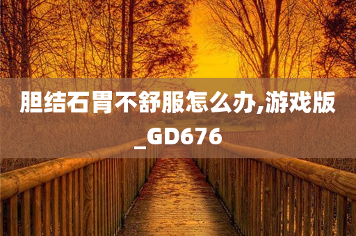 胆结石胃不舒服怎么办,游戏版_GD676