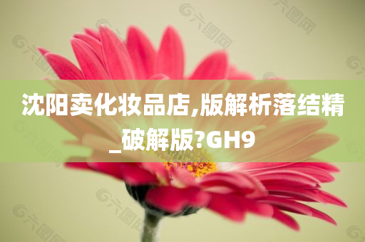 沈阳卖化妆品店,版解析落结精_破解版?GH9