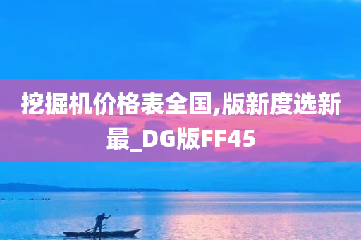 挖掘机价格表全国,版新度选新最_DG版FF45