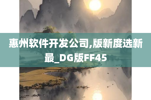 惠州软件开发公司,版新度选新最_DG版FF45