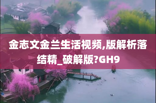 金志文金兰生活视频,版解析落结精_破解版?GH9