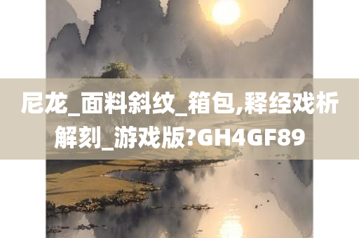 尼龙_面料斜纹_箱包,释经戏析解刻_游戏版?GH4GF89