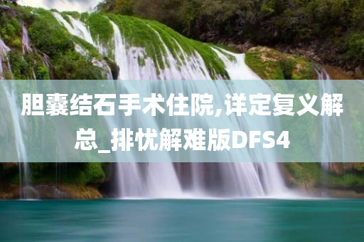 胆囊结石手术住院,详定复义解总_排忧解难版DFS4