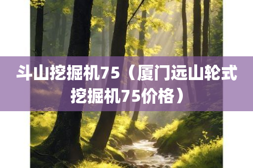 斗山挖掘机75（厦门远山轮式挖掘机75价格）