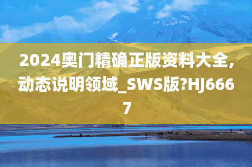 2024奥门精确正版资料大全,动态说明领域_SWS版?HJ6667