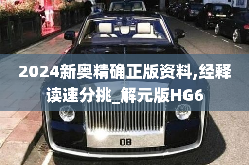 2024新奥精确正版资料,经释读速分挑_解元版HG6