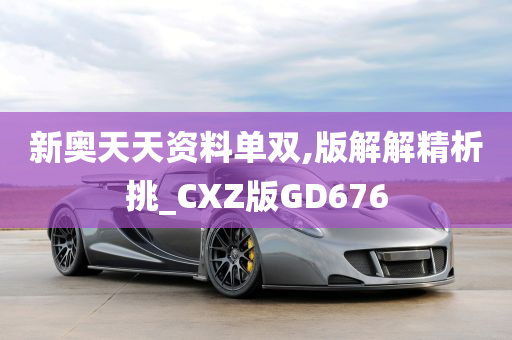 新奥天天资料单双,版解解精析挑_CXZ版GD676