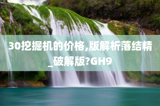 30挖掘机的价格,版解析落结精_破解版?GH9