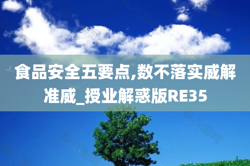 食品安全五要点,数不落实威解准威_授业解惑版RE35