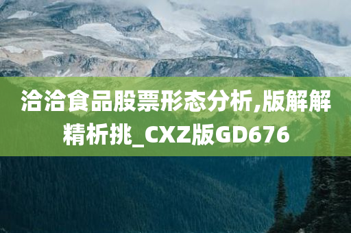 洽洽食品股票形态分析,版解解精析挑_CXZ版GD676