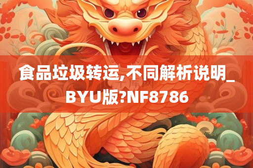 食品垃圾转运,不同解析说明_BYU版?NF8786