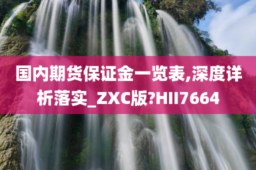 国内期货保证金一览表,深度详析落实_ZXC版?HII7664