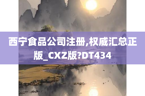 西宁食品公司注册,权威汇总正版_CXZ版?DT434