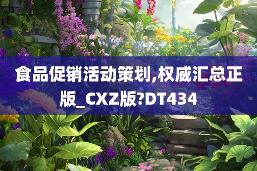 食品促销活动策划,权威汇总正版_CXZ版?DT434