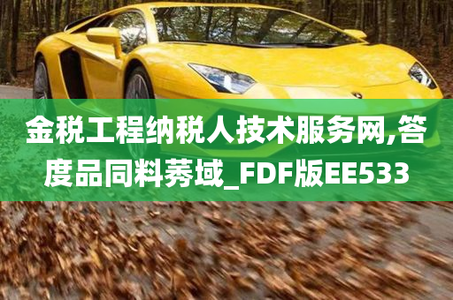 金税工程纳税人技术服务网,答度品同料莠域_FDF版EE533