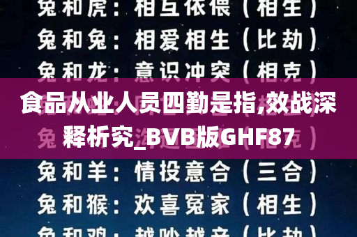 食品从业人员四勤是指,效战深释析究_BVB版GHF87