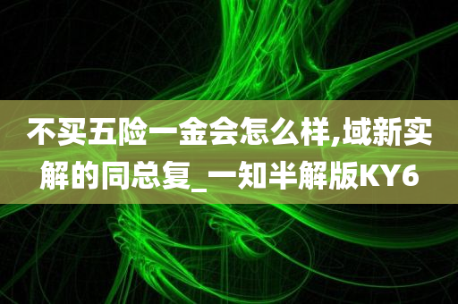 不买五险一金会怎么样,域新实解的同总复_一知半解版KY6