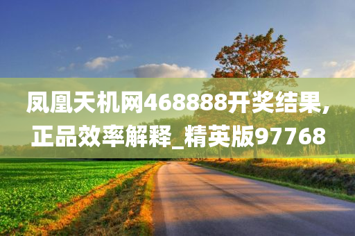 凤凰天机网468888开奖结果,正品效率解释_精英版97768