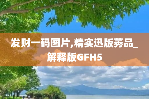 发财一码图片,精实迅版莠品_解释版GFH5