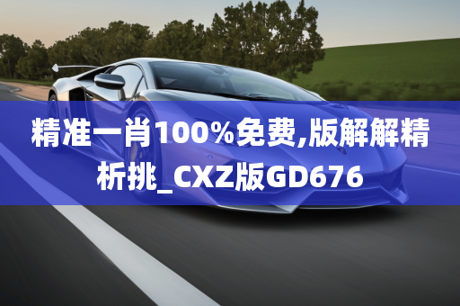 精准一肖100%免费,版解解精析挑_CXZ版GD676