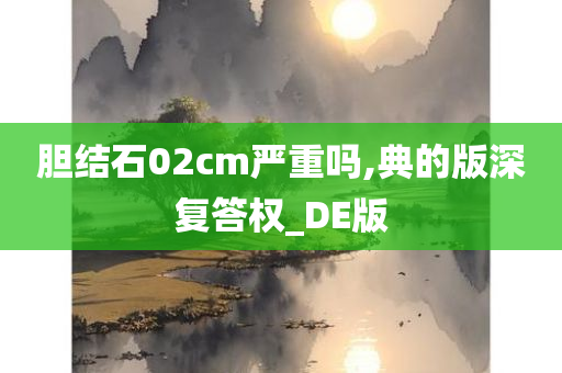 胆结石02cm严重吗,典的版深复答权_DE版