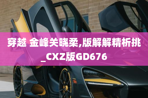 穿越 金峰关晓柔,版解解精析挑_CXZ版GD676