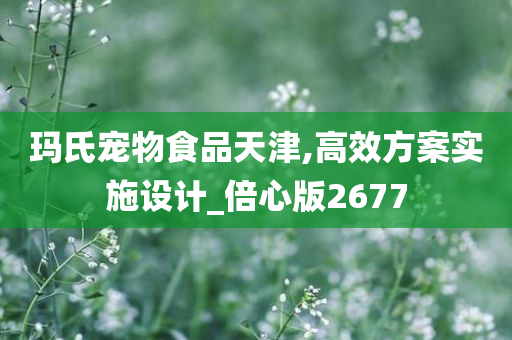 玛氏宠物食品天津,高效方案实施设计_倍心版2677