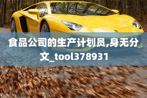 食品公司的生产计划员,身无分文_tool378931