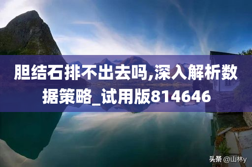 胆结石排不出去吗,深入解析数据策略_试用版814646