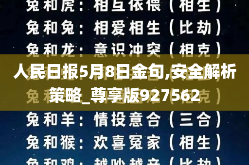 人民日报5月8日金句,安全解析策略_尊享版927562