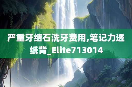 严重牙结石洗牙费用,笔记力透纸背_Elite713014