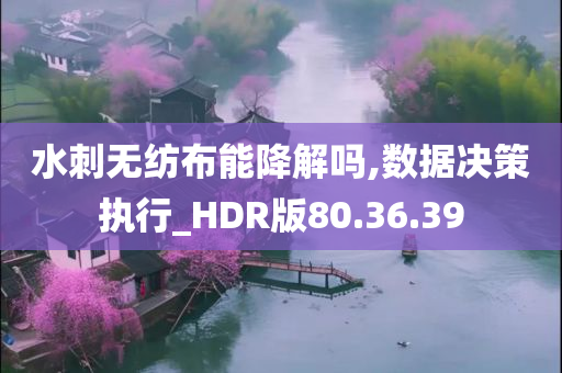 水刺无纺布能降解吗,数据决策执行_HDR版80.36.39