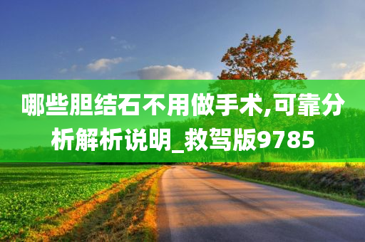 哪些胆结石不用做手术,可靠分析解析说明_救驾版9785